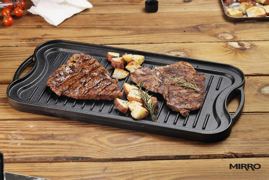Mirro MIR-19055 Pre-Seasoned Cast Iron Reversible Grill/Griddle with Handles, 20 Inch G184927