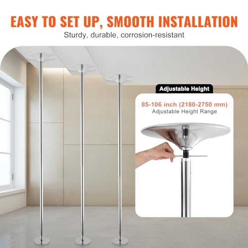 Dancing Pole Spinning Static Portable Removable Stainless Steel Fitness Pole q7k