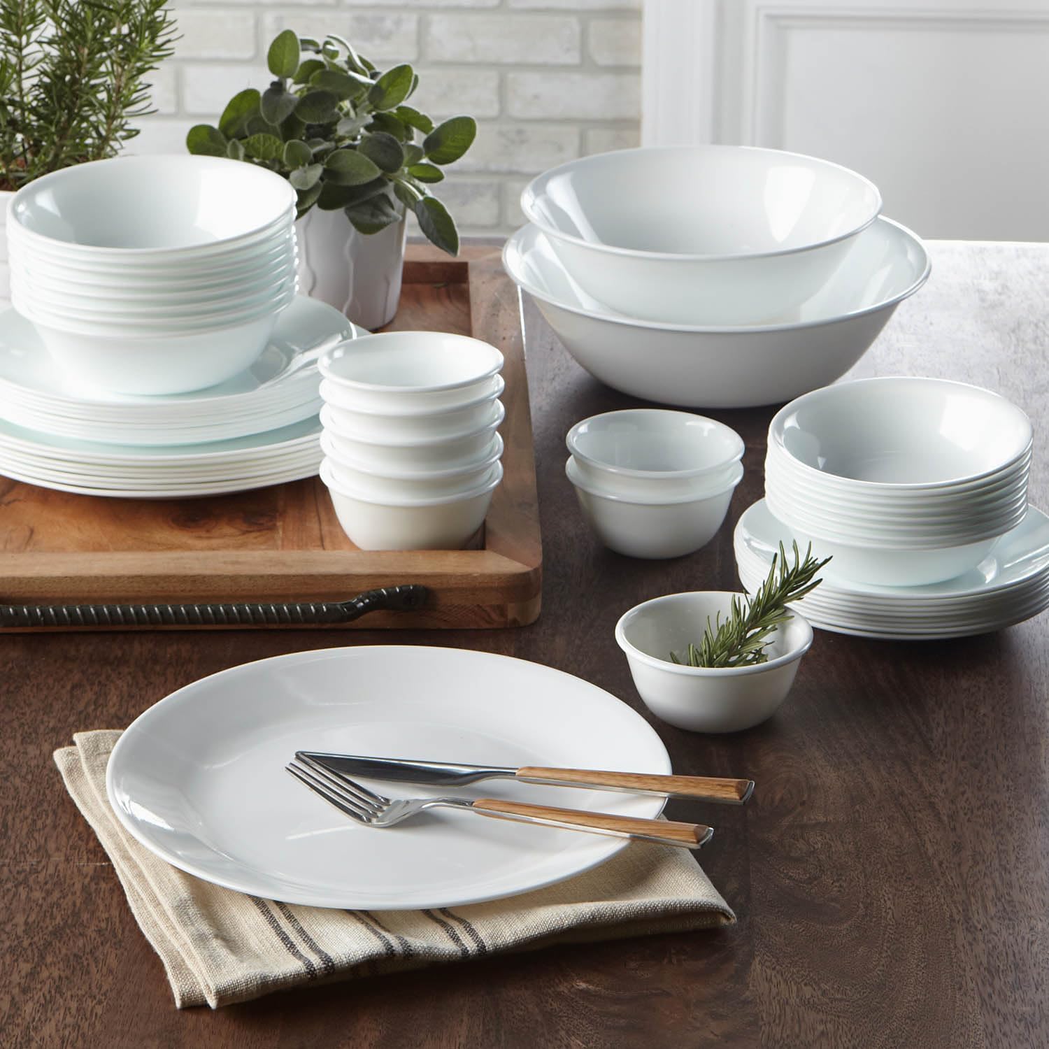 Corelle Winter Frost White Glass 30Pcs Dinner Set C36892