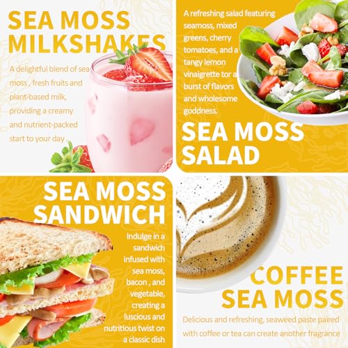 Sea Moss Gel Organic Wildcrafted Irish Supplement Strawberry Banana Flavor k7