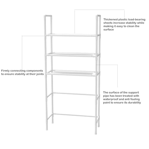 Over The Toilet Storage Shelf, 3-Tier Stainless Steel Bathroom Organizer H8153
