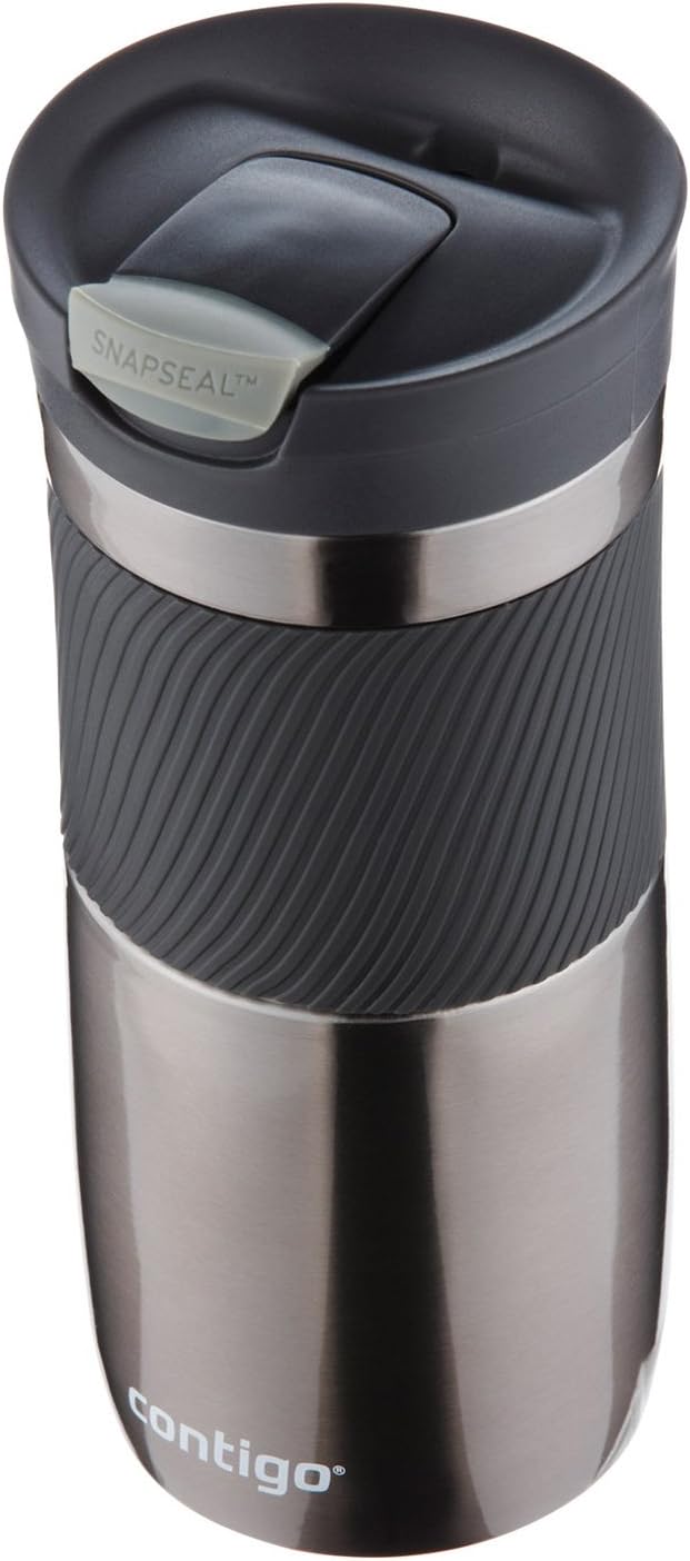 Contigo Snapseal Byron 16oz Stainless Steel Travel Mug, Gunmetal K2433