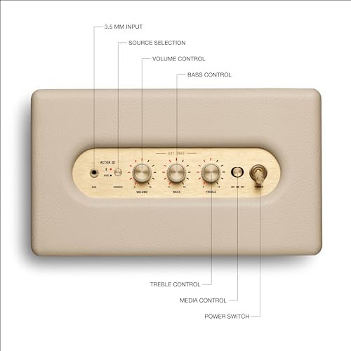 Marshall Acton III Bluetooth Home Speaker, Cream Q25925