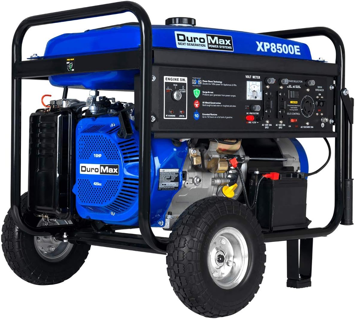 Dual Fuel Portable Generator 4400 Watt Electric Start Camping RV Ready a7