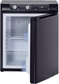 SMETA 3 Way Fridge Propane Refrigerator 12V/110V/Gas 1.4 Cu.Ft LP Gas Off-Grid Refrigerator without Freezer - Compact RV Cabin Camping Mini Fridge, Black