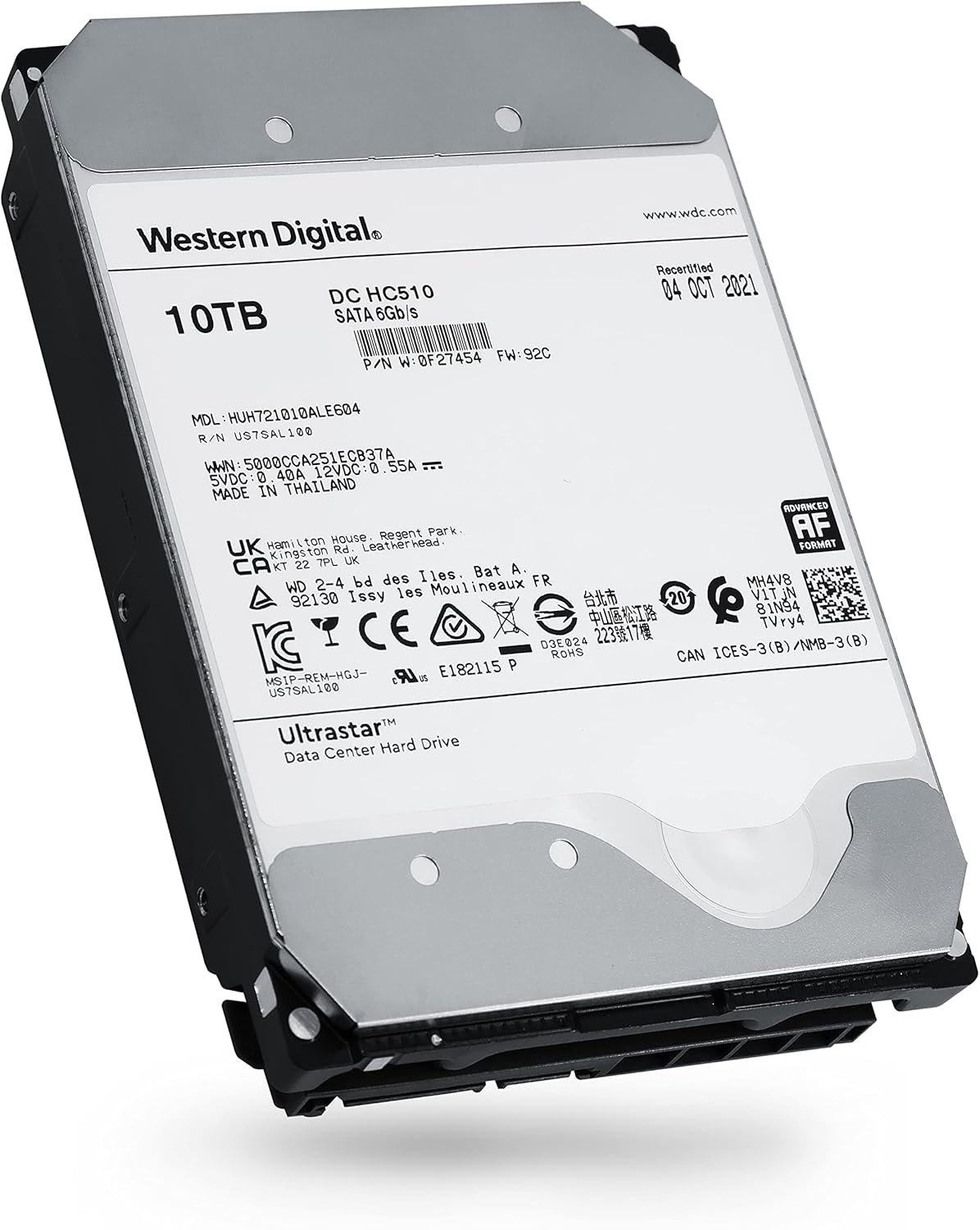 10TB 7200RPM SATA Enterprise Hard Drive 3.5in Renewed q7
