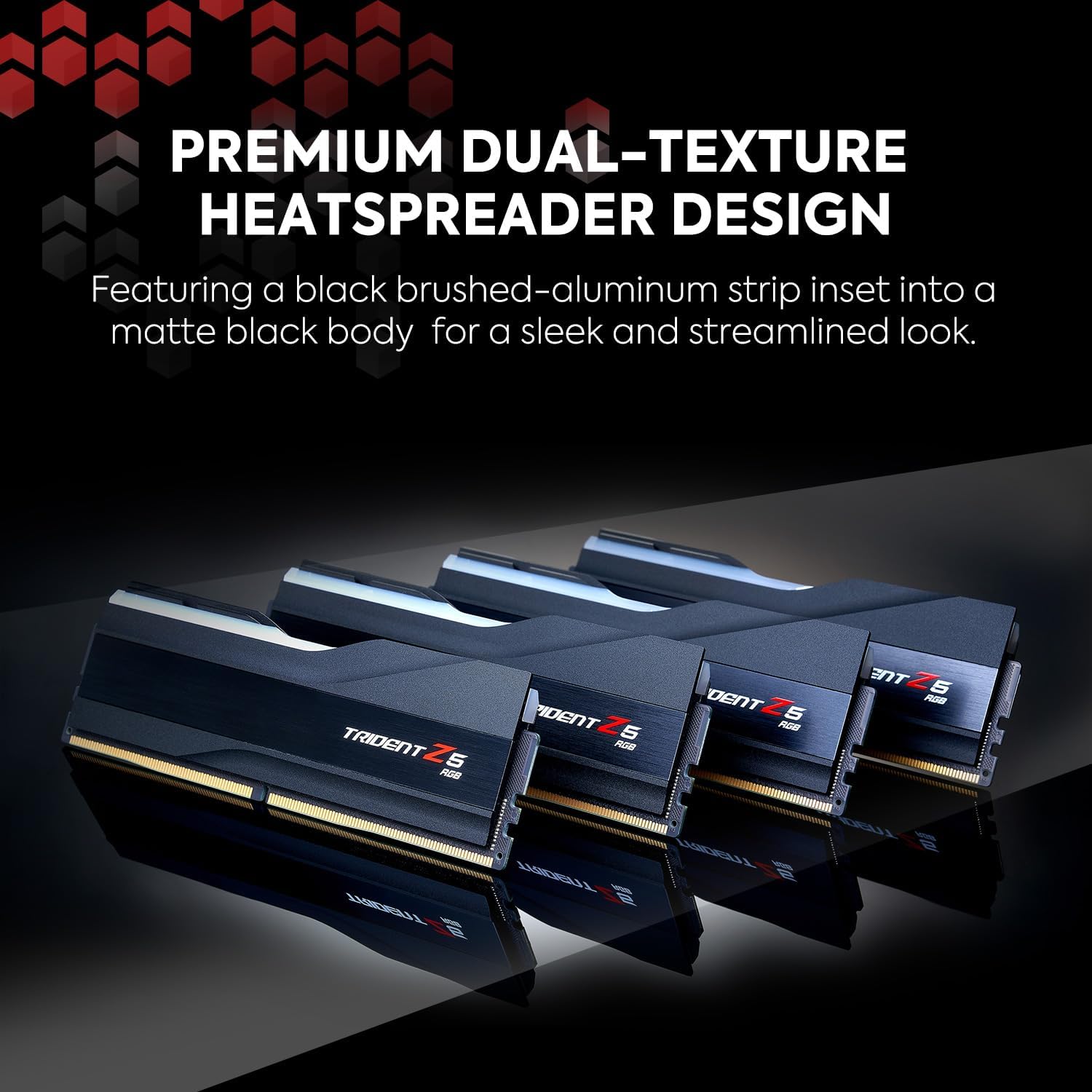 G.SKILL Trident Z5 RGB DDR5 RAM 64GB (2x32GB) 5600MT/s CL28 Desktop Memory UDIMM - Matte Black X68934