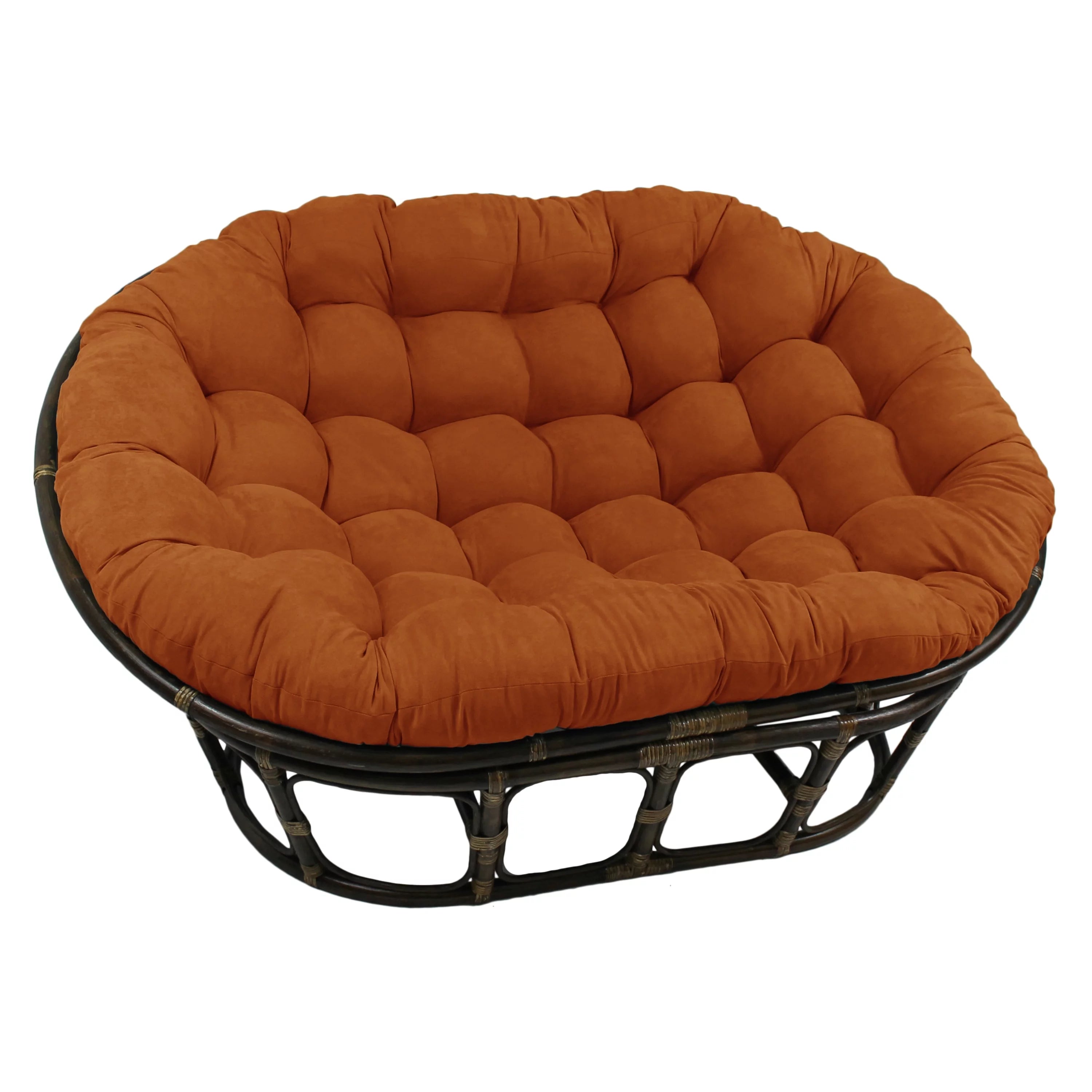 Blazing Needles Oversize Papasan Chair Micro Suede Cushion Green V57409