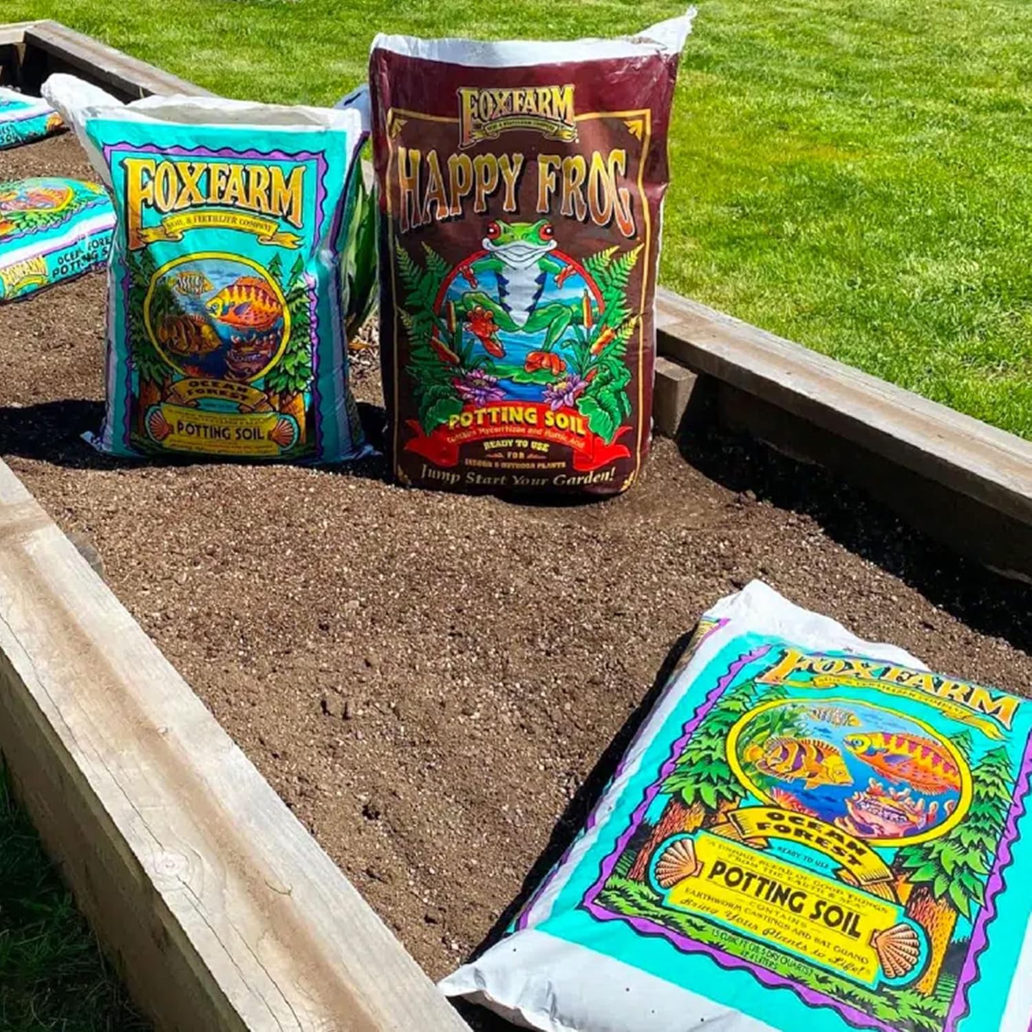 FoxFarm Ocean Forest Organic Potting Soil for Indoor Outdoor Gardens 4 Pack k7