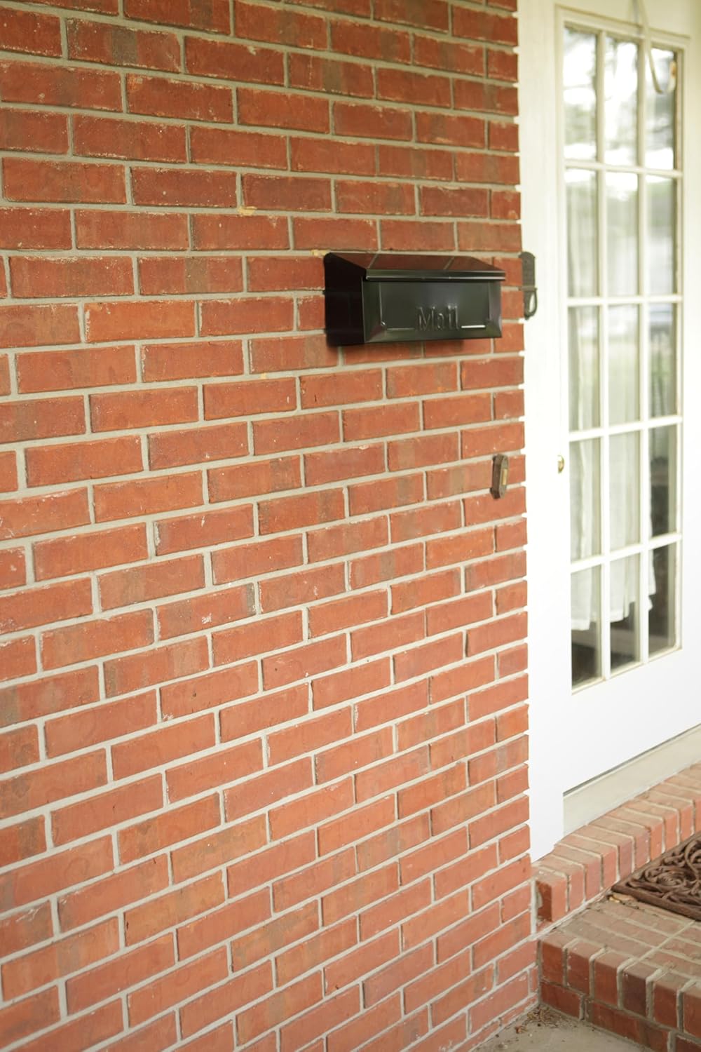 Galvanized Steel Wall-Mount Mailbox Black k7p