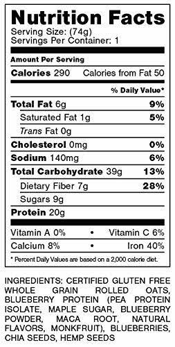Plant Based Blueberry Cobbler High-Protein Gluten-Free 2.6oz k7