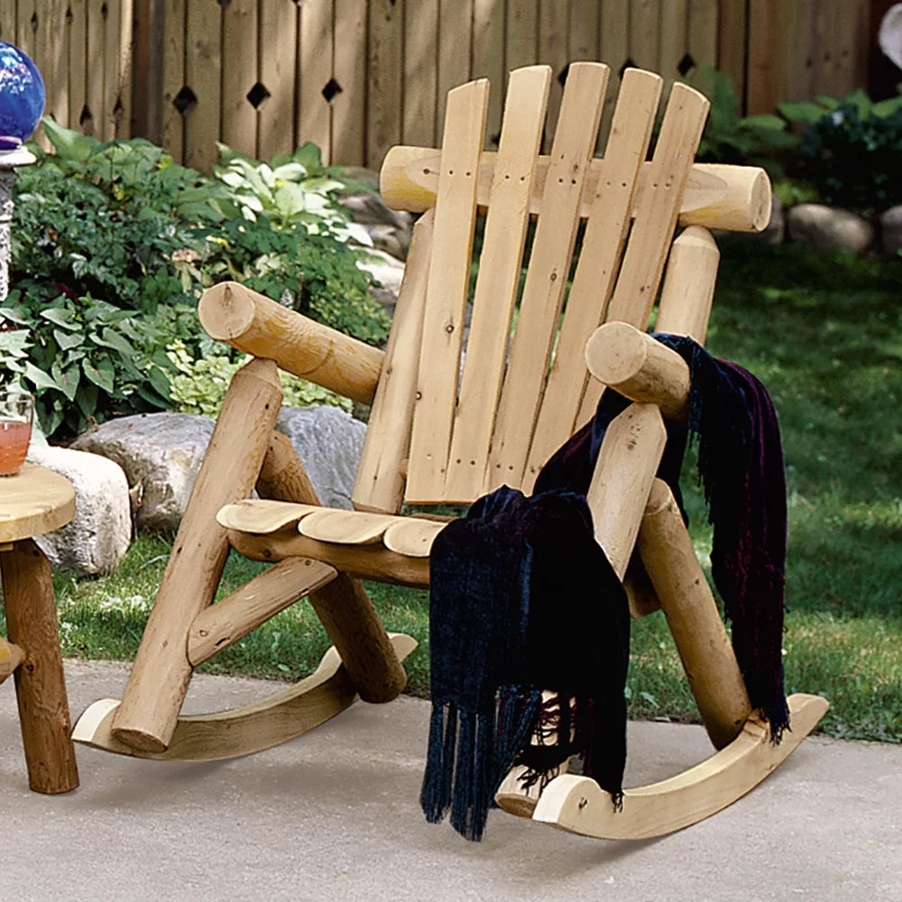 Lakeland Mills Classic Cedar Log Rocking Chair S2343
