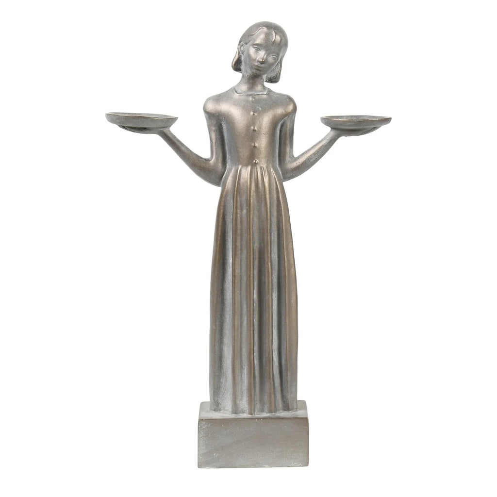 Outdoor Garden Bird Girl Statue Small 15in a7