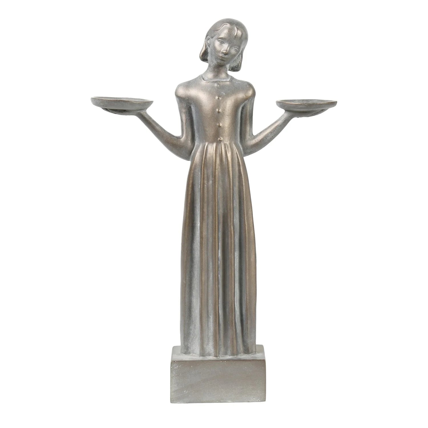 Outdoor Garden Bird Girl Statue Small 15in a7