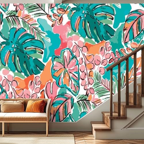 3D Wallpaper Watercolor Botanical Floral Self Adhesive Wall Mural Sticker U9295
