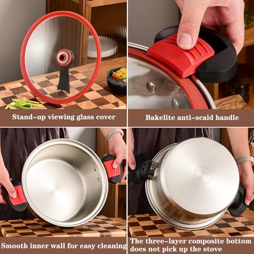 Stainless Steel Pressure Cooker 7.5L for Gas & Induction E66366