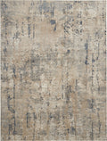 Nourison Concerto Beige/Grey 10' x 14' Area Rug, Abstract, Distressed, Bed Room, Living Room, Dining Room, Kitchen, Easy Cleaning, Non Shedding,