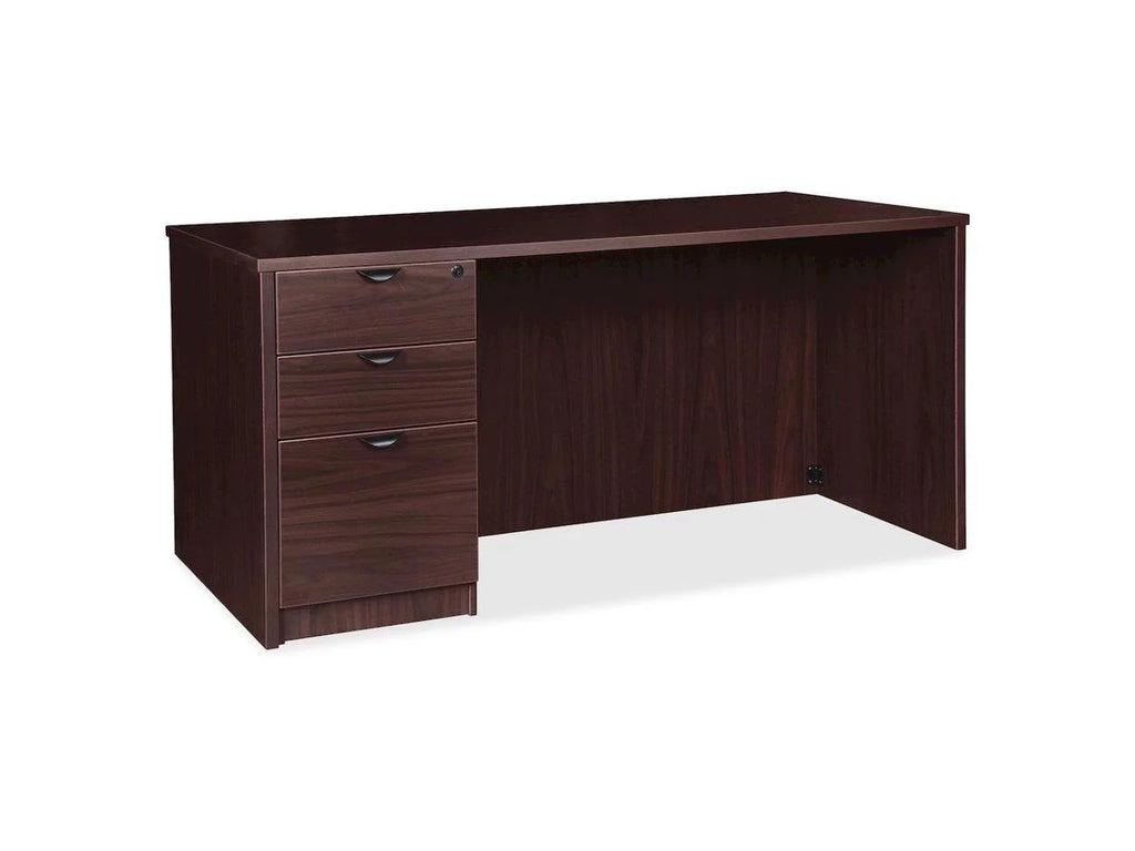 Lorell Prominence 2.0 Espresso Laminate Left-Pedestal Desk, 72" x 36" S310328