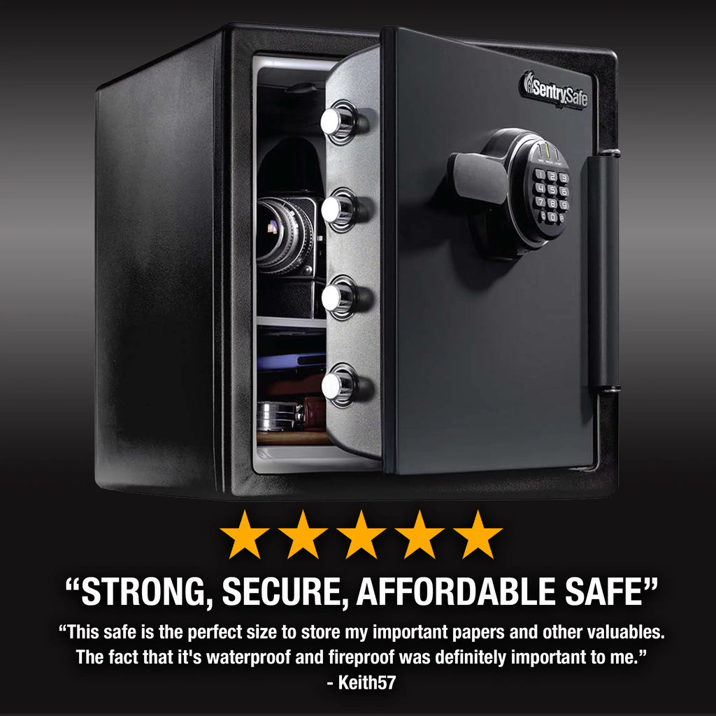 SentrySafe SFW123ES Water and Fire Resistant Safe with Digital Keypad Lock M30884