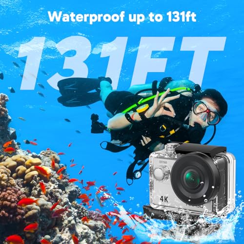 AKASO EK7000 4K30FPS WiFi Action Camera with EIS, 131FT Waterproof O11633