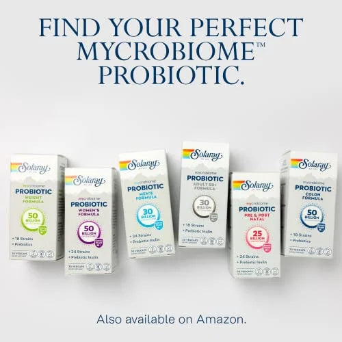 SOLARAY Mycrobiome Probiotic Adult 50 Plus Formula, 30 VegCaps E8544