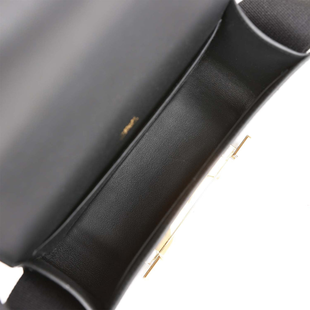 Black Chevre Gold Hardware Bag k7