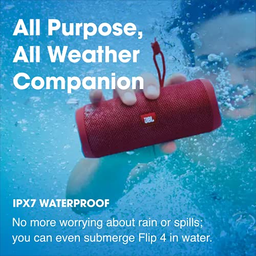 JBL Flip 4 Bluetooth Speaker, Black, Waterproof, Portable S204023