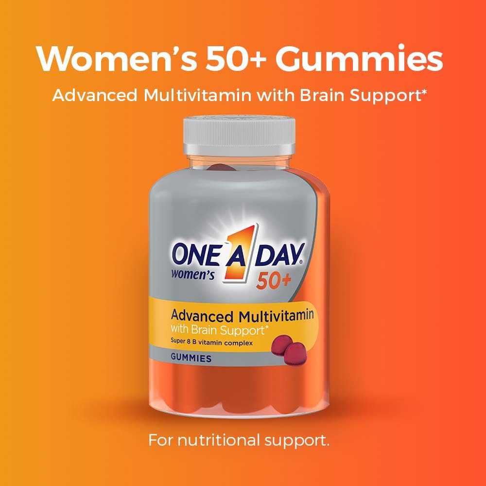 Women's 50+ Multivitamin Gummies for Brain and Immunity Support 110 Count a7
