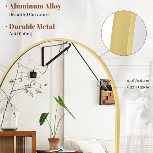 Arch Full Length Floor Mirror with Stand 7k