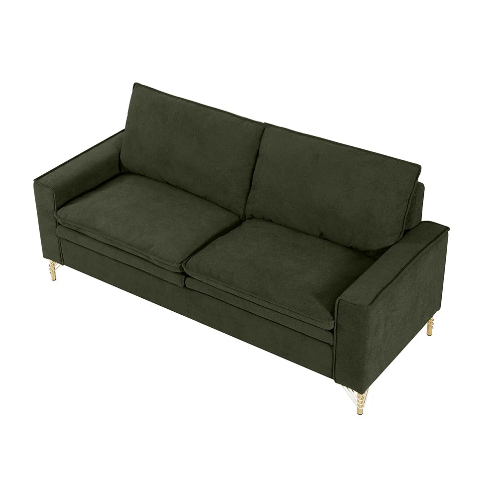 HUTWIFE 78-inch Mid-Century 2-Seat Loveseat Couch with Metal Legs R6166