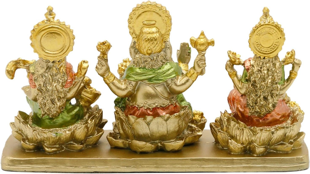 Hindu Gods Lakshmi Ganesha Saraswati Statue for Home Temple Pooja Decor a7