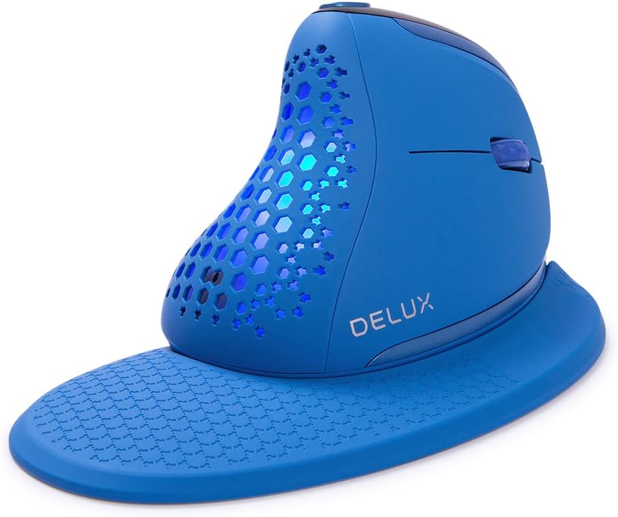 Wireless Ergonomic Vertical Mouse with OLED Screen, BT and USB Receiver, 7200DPI Rechargeable a7