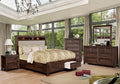 Transitional Dark Oak Solid Wood King Bedroom Set 5pcs FOA CM7365A Tywyn