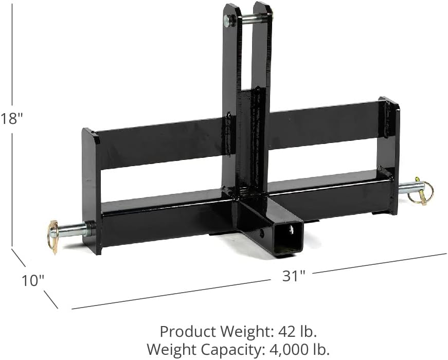 Tractor Drawbar with Suitcase Weight Brackets 2 Receiver CAT 1 3-Pt k7