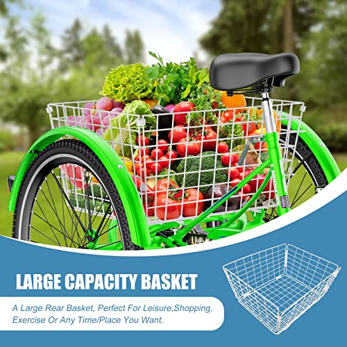 Adult Tricycle 3 Wheel Bike 7 Speed with Shopping Basket a7