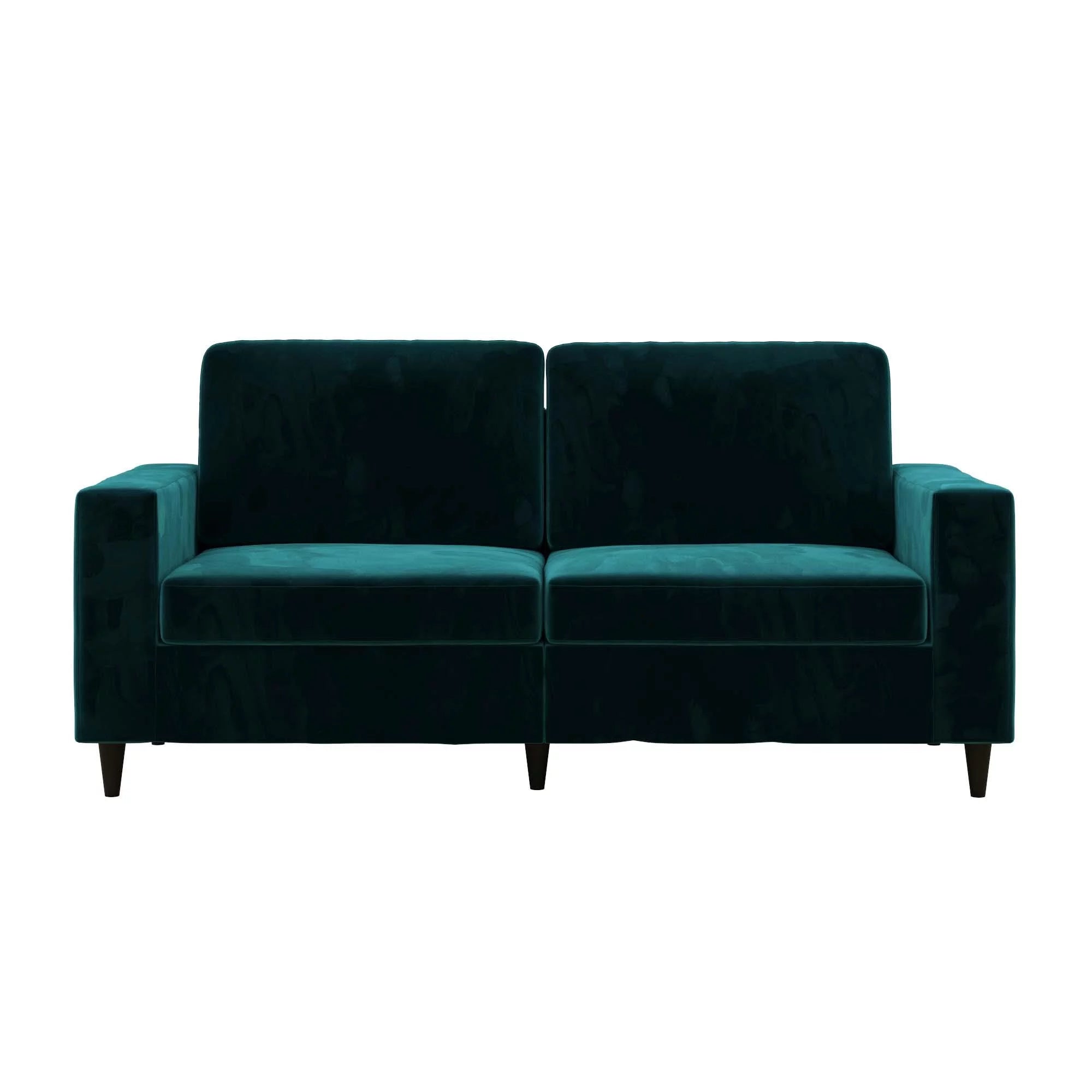 DHP Cooper 3 Seater Sofa, Green Velvet Y5477