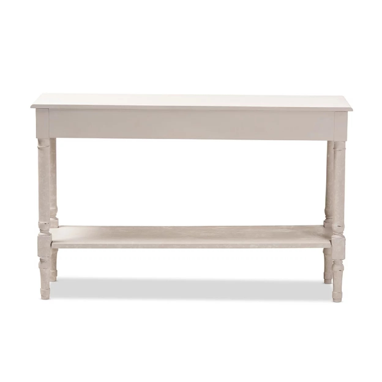 Baxton Studio Ariella Whitewashed 1-Drawer Console Table C7580