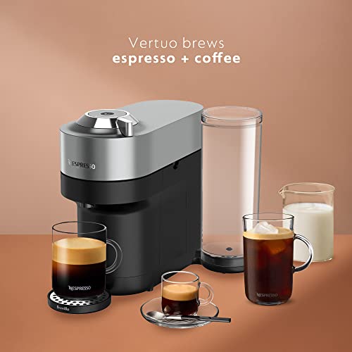 Nespresso Vertuo POP+ Deluxe Coffee and Espresso Machine by Breville with Milk Frother G698935