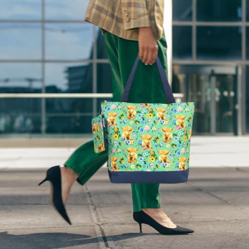NGIL Medium Canvas Tote Bag with Matching Coin Purse S750934