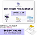 Jethro Mobile $100 Phone Plan for 365 Days - Unlimited Talk and Text and No Data, Perfect for Senior Cell Phones, (SIM Card Kit Included)