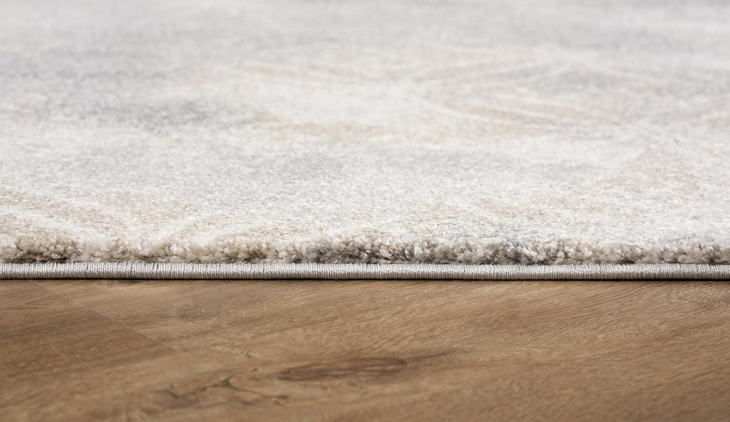 New Zealand Plush Scandinavian Grey Brown Indoor Area Rug 4' x 6' A2990
