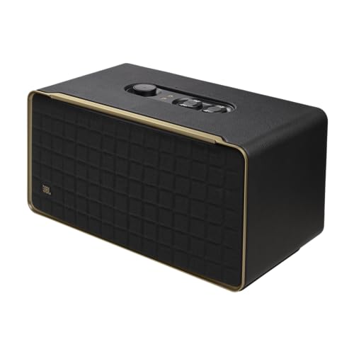 JBL Authentics 300 - Retro Style Wireless Bluetooth/Wifi Home Speaker, Built in Battery (4800mAh), Music Streaming Services via Built-in Wi-Fi, Built in Alexa and Google Assistant