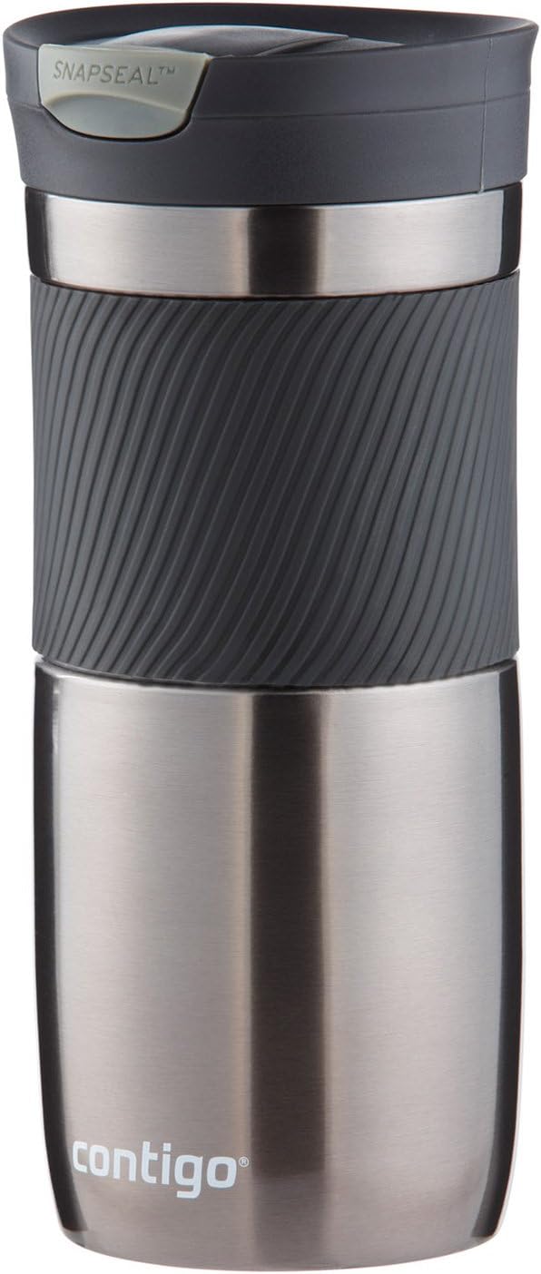Contigo Snapseal Byron 16oz Stainless Steel Travel Mug, Gunmetal K2433
