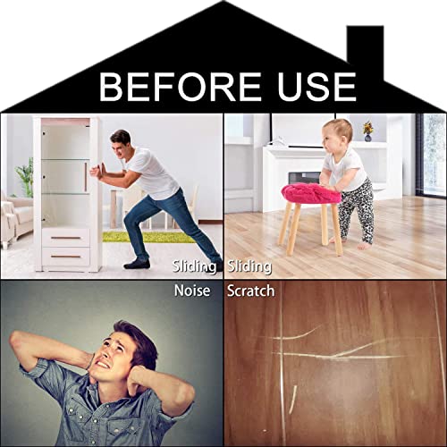 Non Slip Furniture Pads 48pcs Self Adhesive Rubber Furniture Feet Protectors R121835