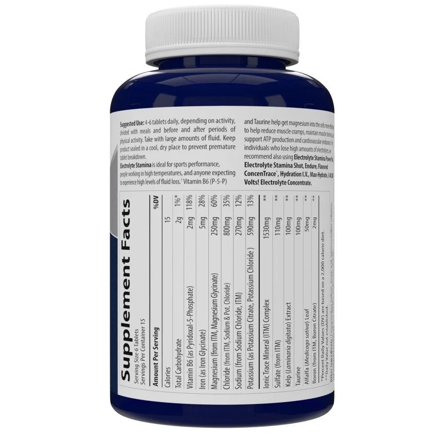 Trace Minerals Electrolyte Stamina Tablets, Sugar Free, 300 Count E1156
