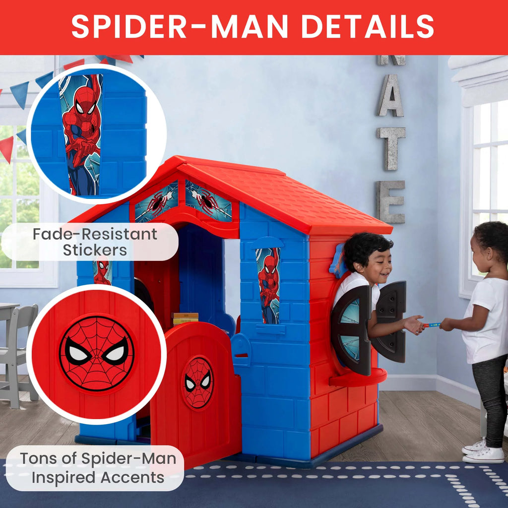 Marvel Spider-Man Plastic Playhouse by Delta Children, Blue/Red U8904