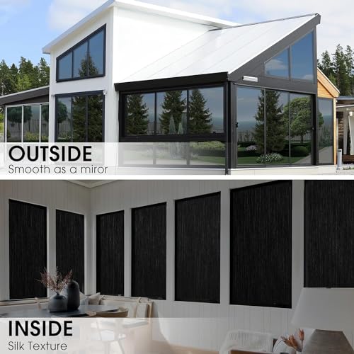 Coavas Blackout Window Privacy Film Anti UV Static Cling Removable (45.2 x 314.9 Inches) W9263