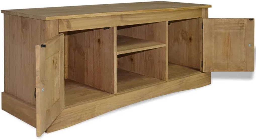 Corner TV Stand with Storage, Mexican Pine Corona Range P37710