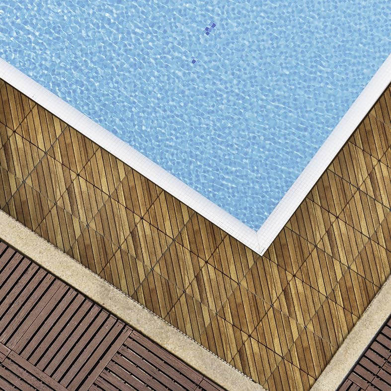 Interlocking Deck Tile 12x12 Acacia Hardwood Patio Tiles Waterproof Outdoor f7