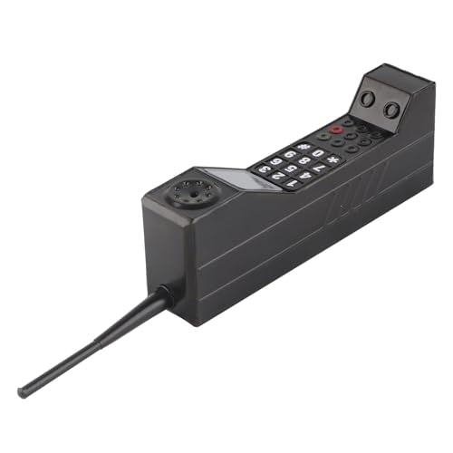 FLEXMAN Retro Brick Cell Phone Ornament, Metal Vintage Phone Model, Black T2309